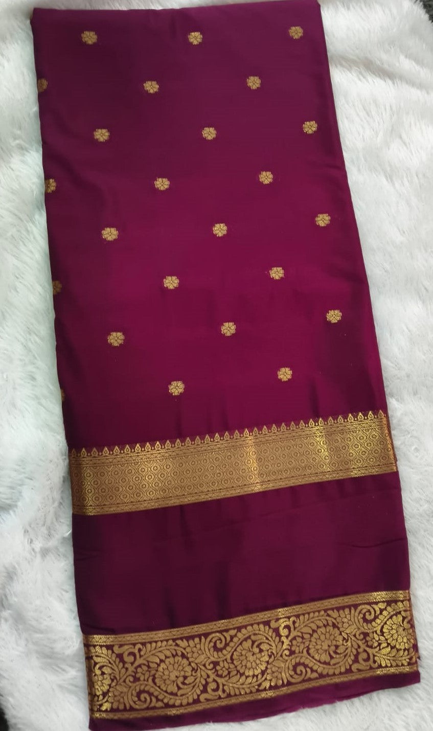 Mysore semi crepe saree- SV 0002